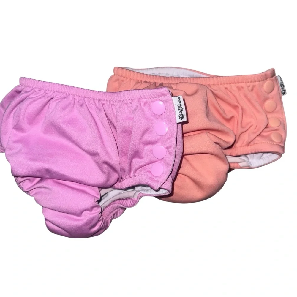 Green Sprouts Water Diaper Pink and Orange Kids Reusable Diaper Set - 12 months